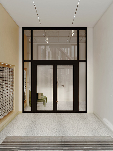 Интерьеры МОП 4-й очереди сити-квартала "Инские холмы"